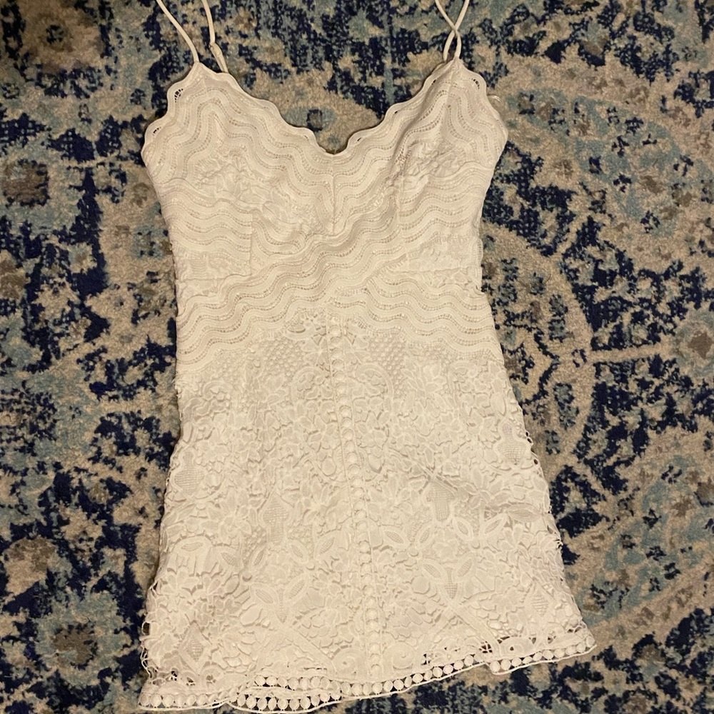 hello molly white lace dress